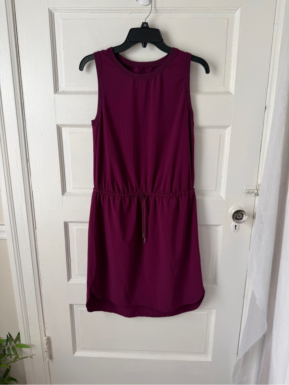 ATHLETA Rincon Dress Beach Plum Sleeveless Drawstring Cinch Waist Mini Sporty S - Picture 11 of 17